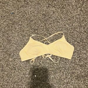 Yellow and white, strappy bikini top, Aeropostale